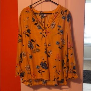 Yellow Floral Blouse